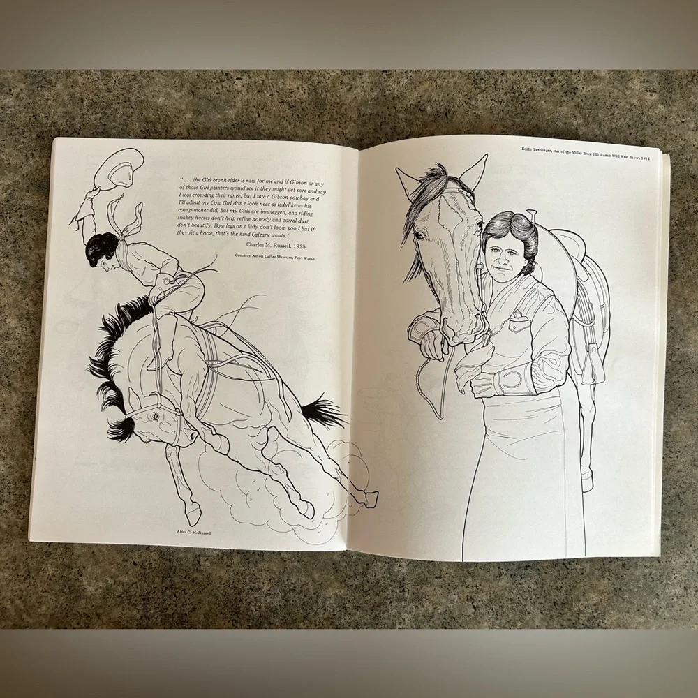 📕 Vintage Cowgirls Coloring Book [Ubet Tomb] Western Decor Book, Out of Print